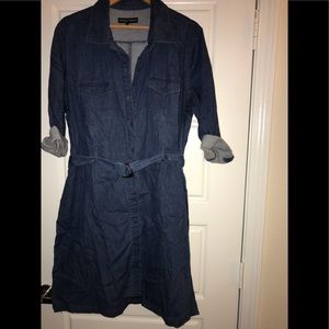 Jean button down shirt dress.